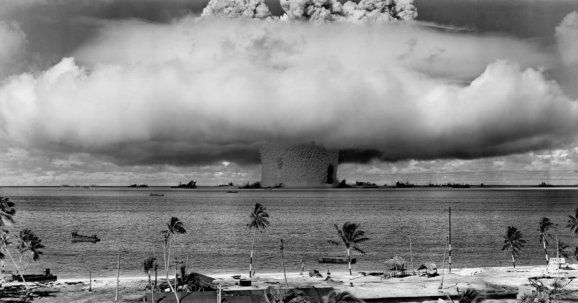 Nuclear bomb test in the ocean