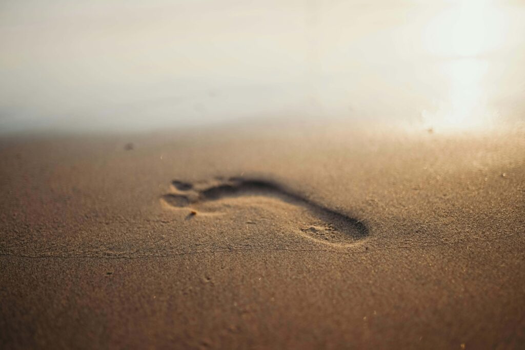 footprint in the sand