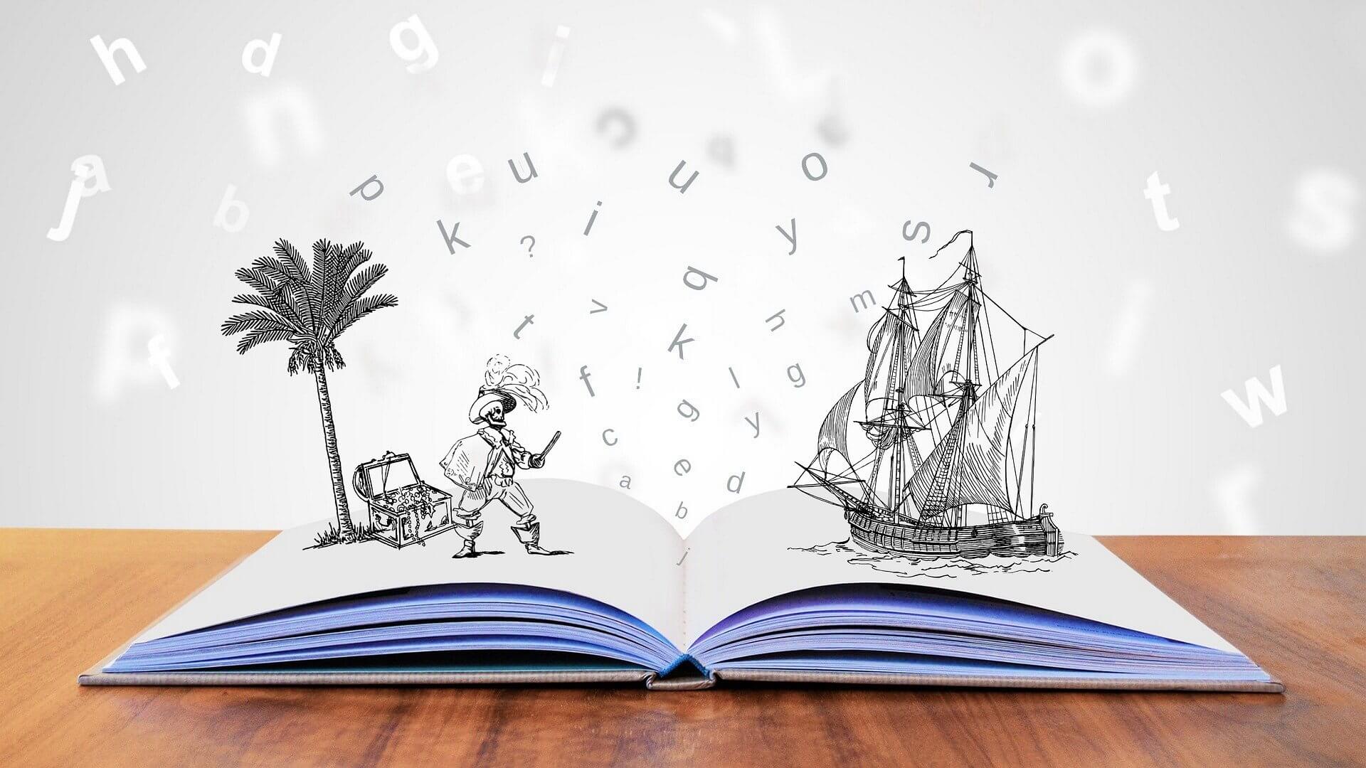 digital illustration of a children's picture book and its content