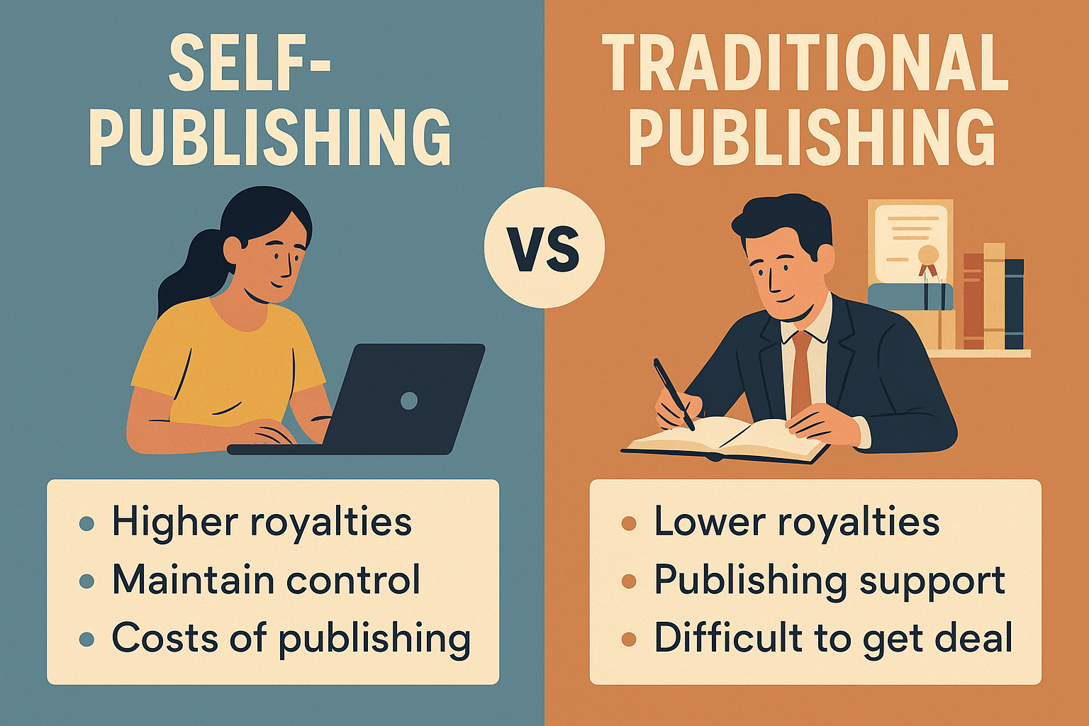 traditional publishing vs self-publishing