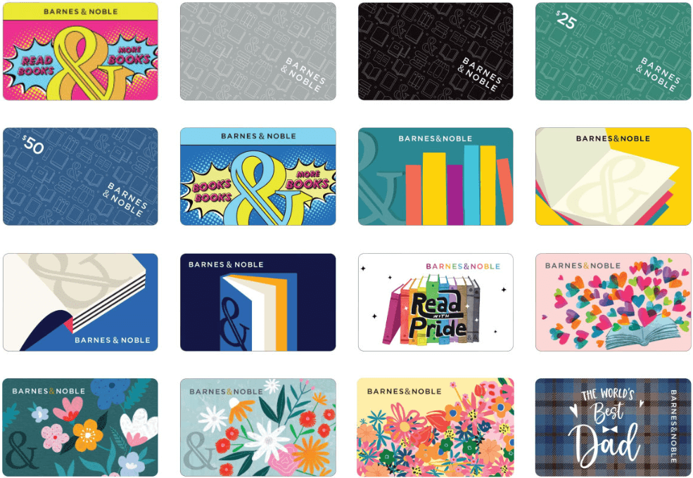 Gift Cards offered by Barnes & Nobel