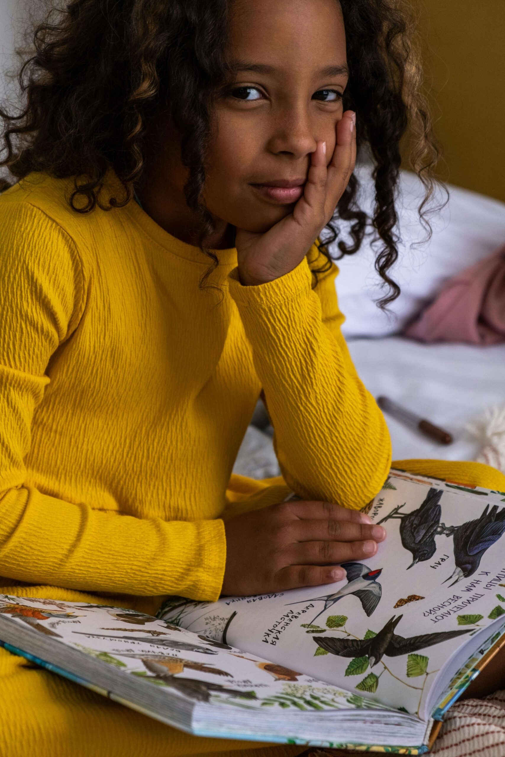 child reading a book