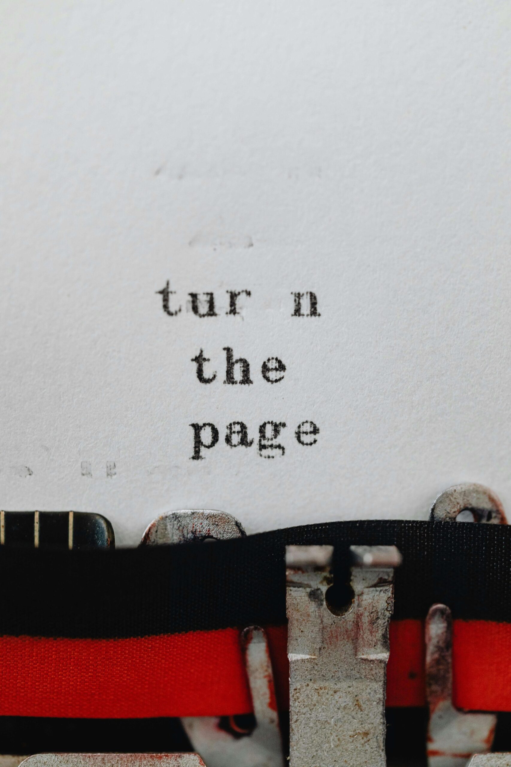 typing the phrase "turn the page"