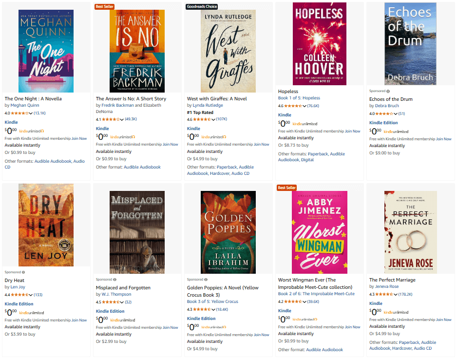 ebooks on Amazon