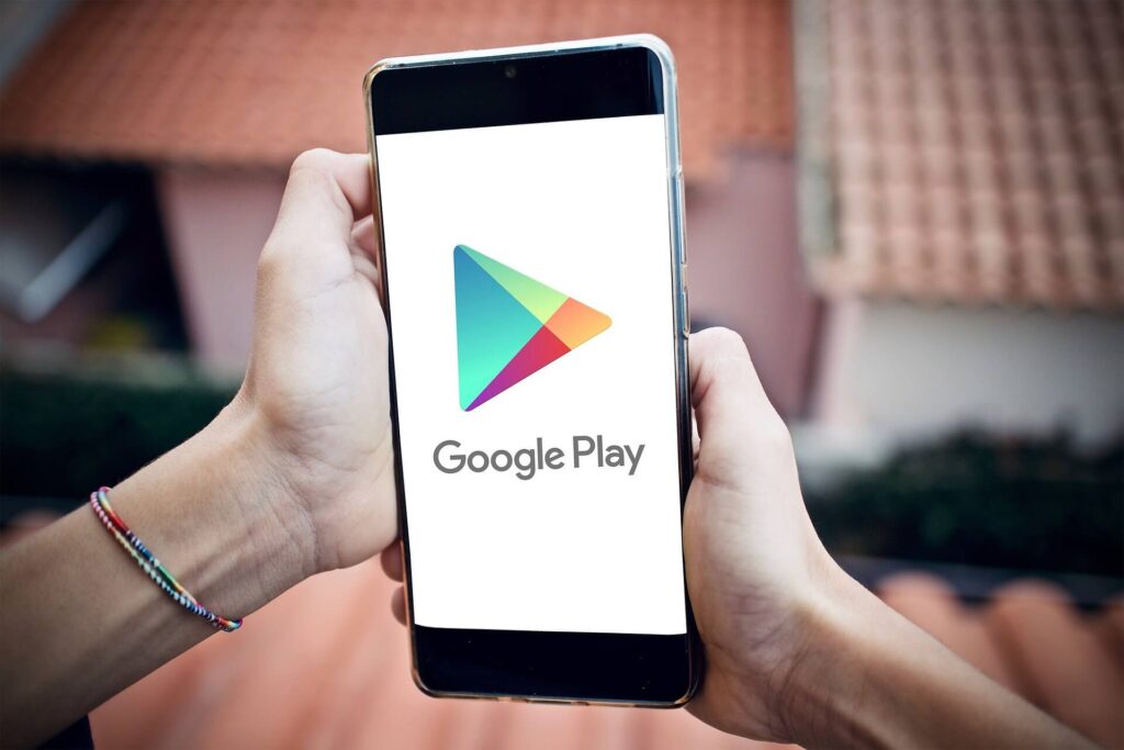 Google Play on a smartphone